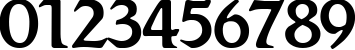 Пример написания цифр шрифтом Romic