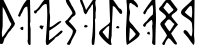 Пример написания цифр шрифтом Runic AltNo
