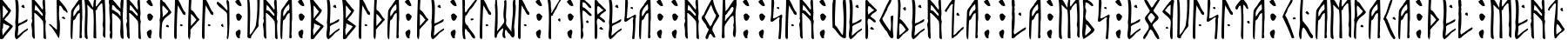 Пример написания шрифтом Runic AltNo текста на испанском