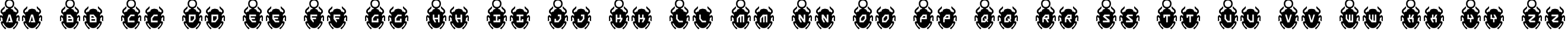 Пример написания английского алфавита шрифтом Scarab Solid