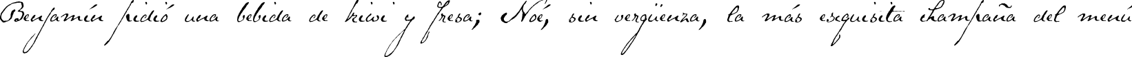 Пример написания шрифтом SchoonerScript текста на испанском