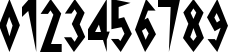Пример написания цифр шрифтом Schrill AOE Пример написания цифр шрифтом Schrill AOE