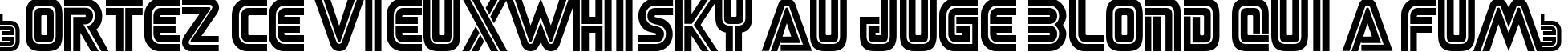 Пример написания шрифтом SEGA LOGO FONT текста на французском