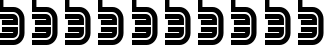 Пример написания цифр шрифтом SEGA LOGO FONT