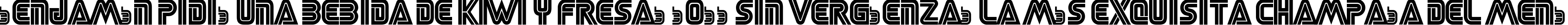 Пример написания шрифтом SEGA LOGO FONT текста на испанском