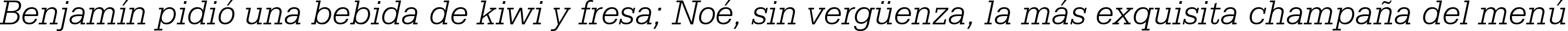Пример написания шрифтом Serifa Light Italic BT текста на испанском Пример написания шрифтом Serifa Light Italic BT текста на испанском