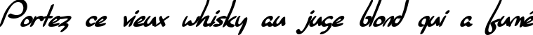 Пример написания шрифтом SF Burlington Script Bold Italic текста на французском