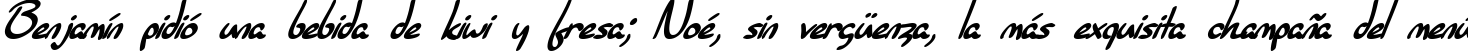 Пример написания шрифтом SF Burlington Script Bold Italic текста на испанском