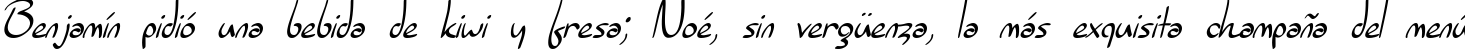 Пример написания шрифтом SF Burlington Script текста на испанском Пример написания шрифтом SF Burlington Script текста на испанском