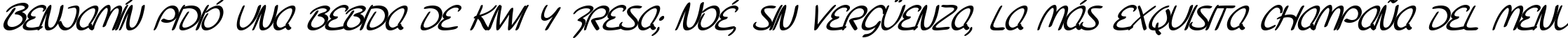 Пример написания шрифтом SF Burlington Script SC Bold Italic текста на испанском