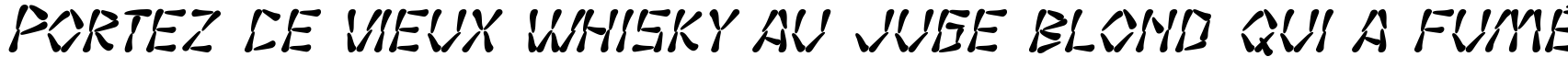 Пример написания шрифтом SF Wasabi Bold Italic текста на французском