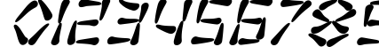 Пример написания цифр шрифтом SF Wasabi Bold Italic