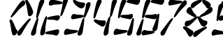 Пример написания цифр шрифтом SF Wasabi Condensed Bold Italic