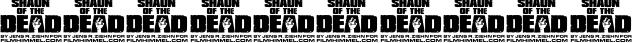 Пример написания цифр шрифтом Shaun of the Dead