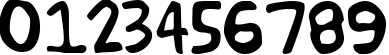 Пример написания цифр шрифтом Simpsonfont
