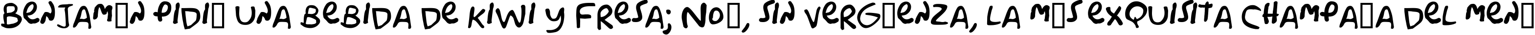 Пример написания шрифтом Simpsonfont текста на испанском