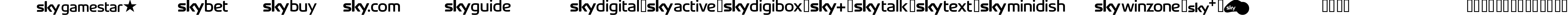 Пример написания английского алфавита шрифтом SKYfontbrands