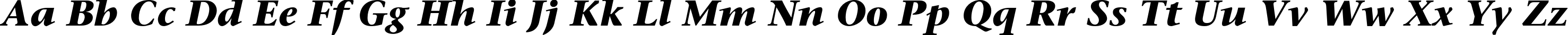 Пример написания английского алфавита шрифтом SonetSerif-Bold-Italic