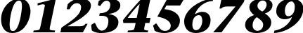 Пример написания цифр шрифтом SonetSerif-Bold-Italic