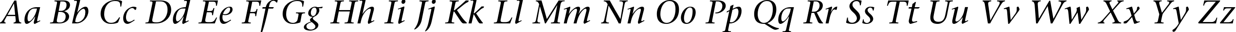 Пример написания английского алфавита шрифтом SonetSerif Italic Пример написания английского алфавита шрифтом SonetSerif Italic