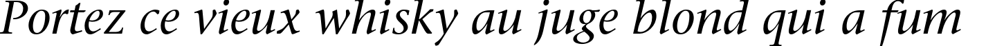 Пример написания шрифтом SonetSerif Italic текста на французском Пример написания шрифтом SonetSerif Italic текста на французском