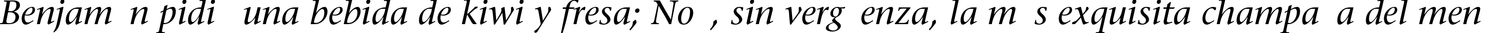 Пример написания шрифтом SonetSerif Italic текста на испанском Пример написания шрифтом SonetSerif Italic текста на испанском