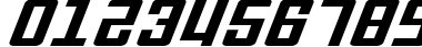 Пример написания цифр шрифтом Soviet Expanded Italic