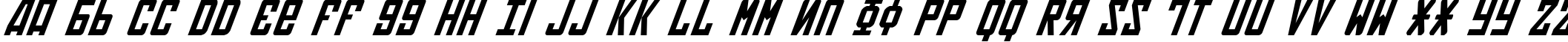 Пример написания английского алфавита шрифтом Soviet Italic