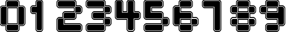Пример написания цифр шрифтом Spaceboy