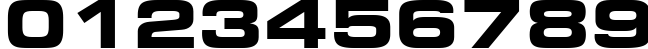 Пример написания цифр шрифтом Square 721 Bold Extended BT