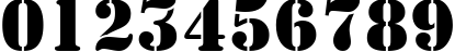 Пример написания цифр шрифтом Stamper Bold