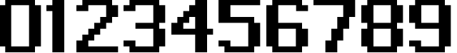 Пример написания цифр шрифтом standard 09_65