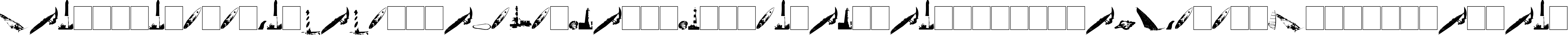 Пример написания шрифтом Surf Bat (Windsurfing Dingbats) текста на испанском