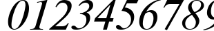 Пример написания цифр шрифтом TenseC Italic Пример написания цифр шрифтом TenseC Italic