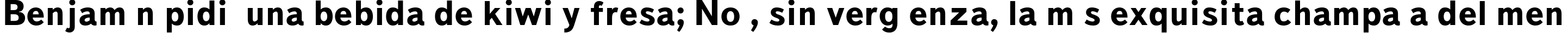 Пример написания шрифтом TextBookC Bold текста на испанском Пример написания шрифтом TextBookC Bold текста на испанском