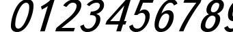 Пример написания цифр шрифтом TextBookCTT Italic