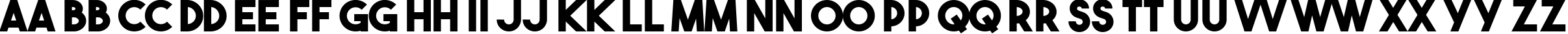 Пример написания английского алфавита шрифтом The Bold Font