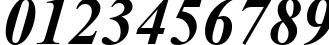 Пример написания цифр шрифтом Times New Roman Bold Italic