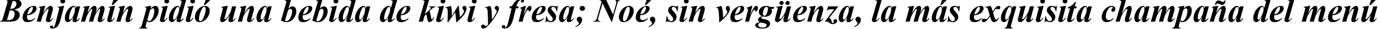 Пример написания шрифтом Times New Roman Bold Italic текста на испанском