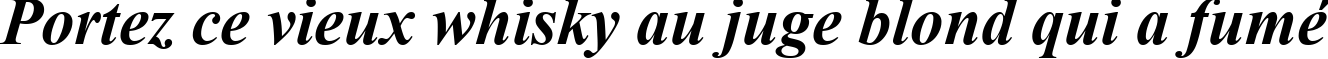 Пример написания шрифтом Times New Roman CE Bold Italic текста на французском