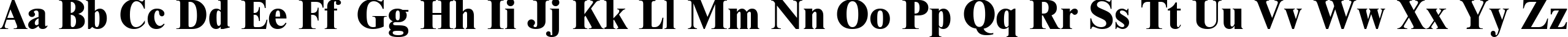 Пример написания английского алфавита шрифтом Times New Roman MT Extra Bold