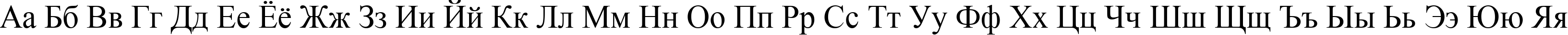 Пример написания русского алфавита шрифтом Times New Roman Пример написания русского алфавита шрифтом Times New Roman