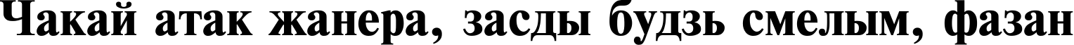 Пример написания шрифтом TimesET Bold текста на белорусском
