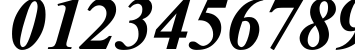 Пример написания цифр шрифтом TimesET Bold Italic
