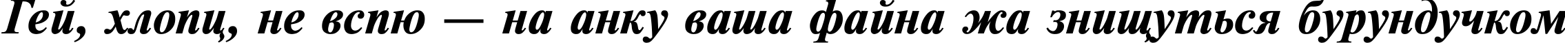 Пример написания шрифтом TimesET Bold Italic текста на украинском
