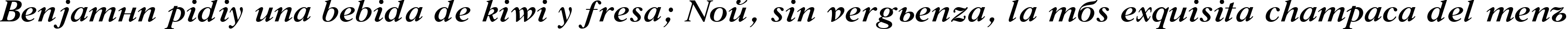 Пример написания шрифтом Title Bold Italic текста на испанском