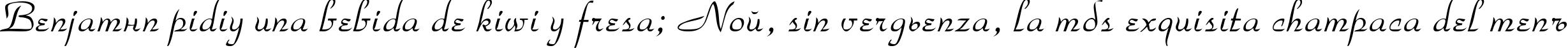 Пример написания шрифтом Torhok Plain:001.001 текста на испанском