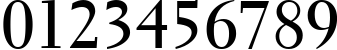 Пример написания цифр шрифтом Transitional 521 Bold BT