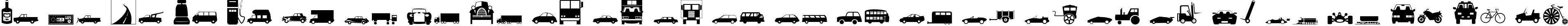 Пример написания английского алфавита шрифтом Transportation