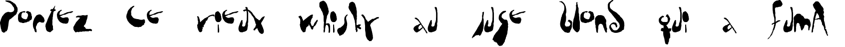 Пример написания шрифтом tusch текста на французском